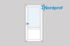 Кирпичный дом дверь балконная Nordprof 700*2100